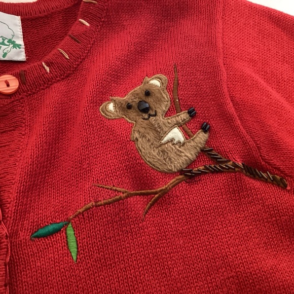 Quacker Factory Koala Bear Cardigan Sweater  Women’s size Medium - Picture 5 of 14